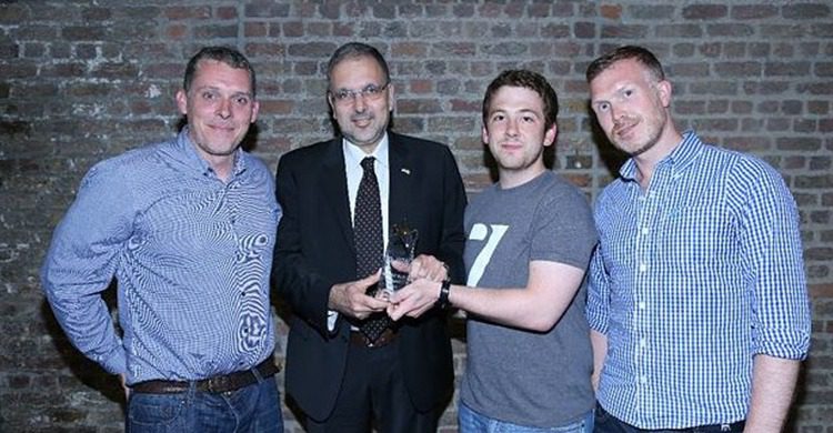 Gerard, Mikey and Paul with the Israeli Ambassador and winning Irelands Start Tel Aviv 2014