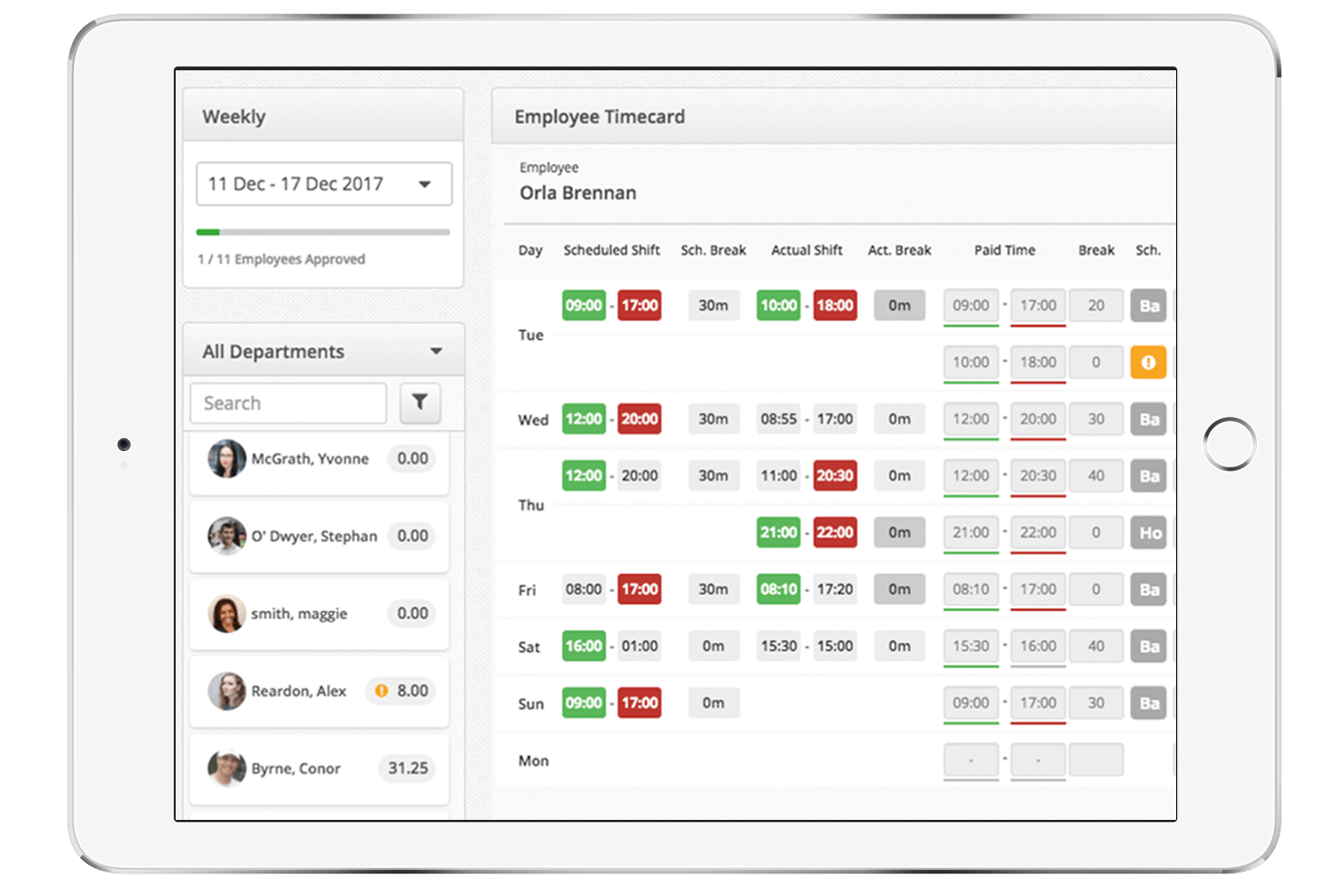 Timecard Update Bizimply