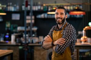 bar man smiling