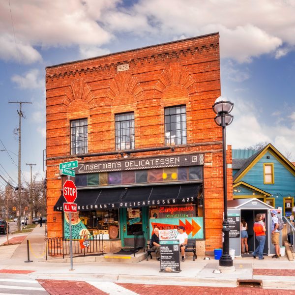 Front of Zingerman's delicatessen in Ann Arbor, where Weinzweig implements the Visioning of Business. 