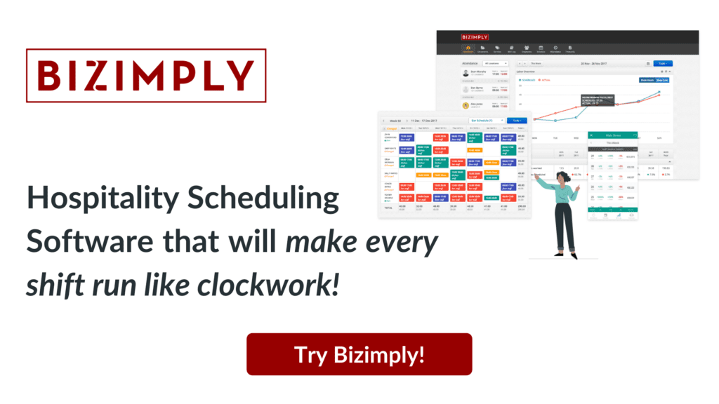 Hospitality scheduling software