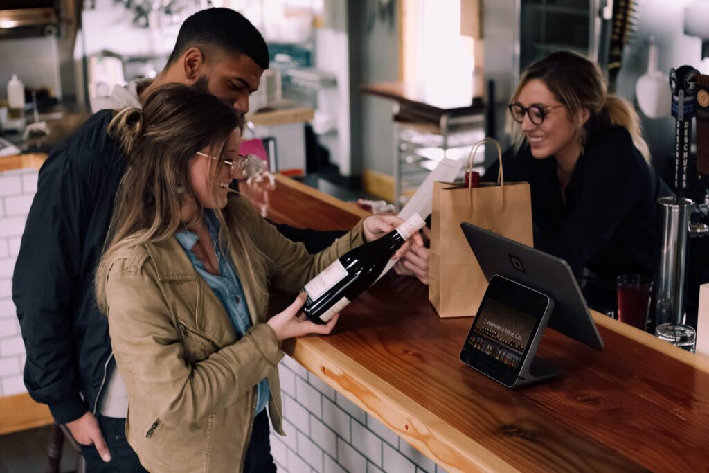 customers buying products