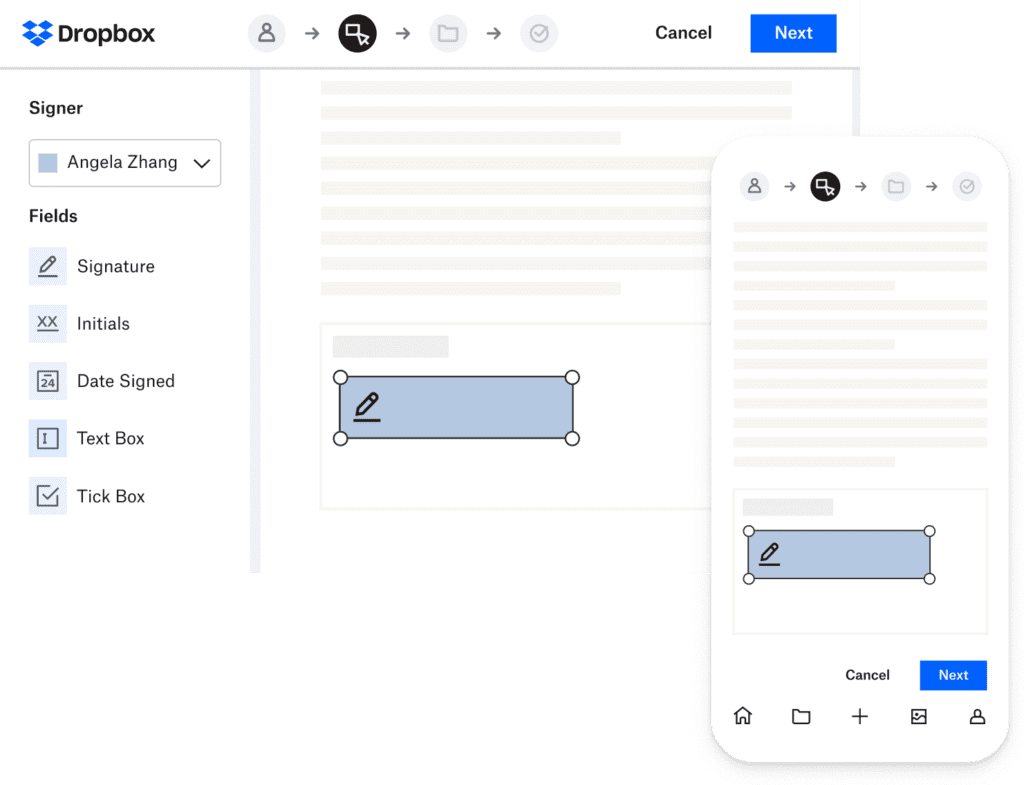 dropbox e-signature