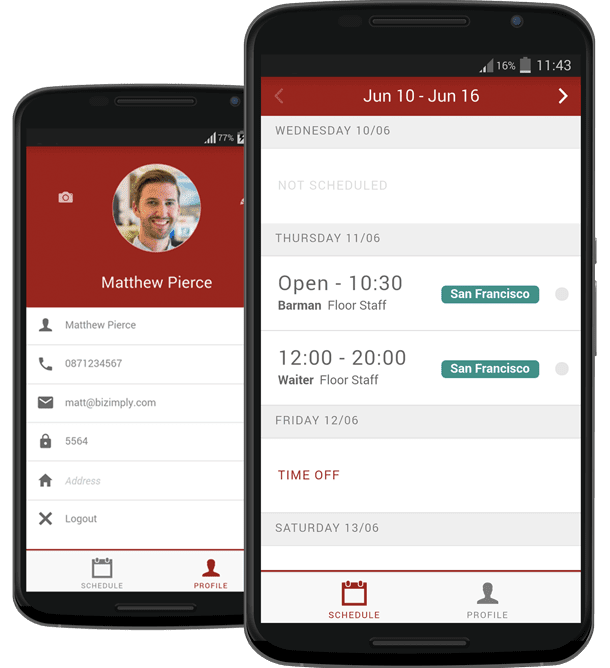 Employee scheduling app